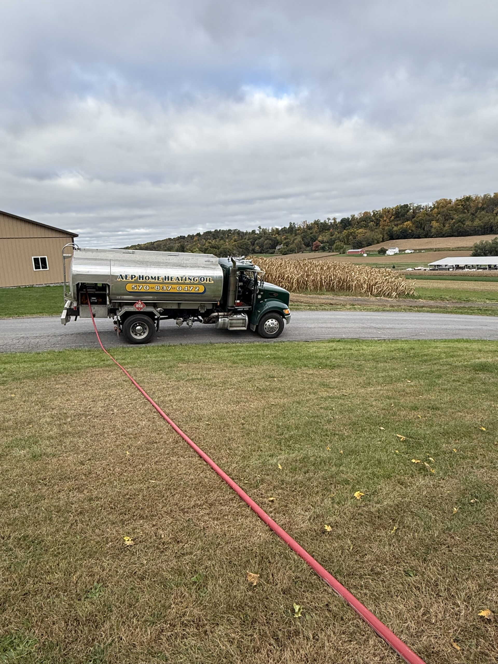 Off-road diesel delivered to a farm tractor